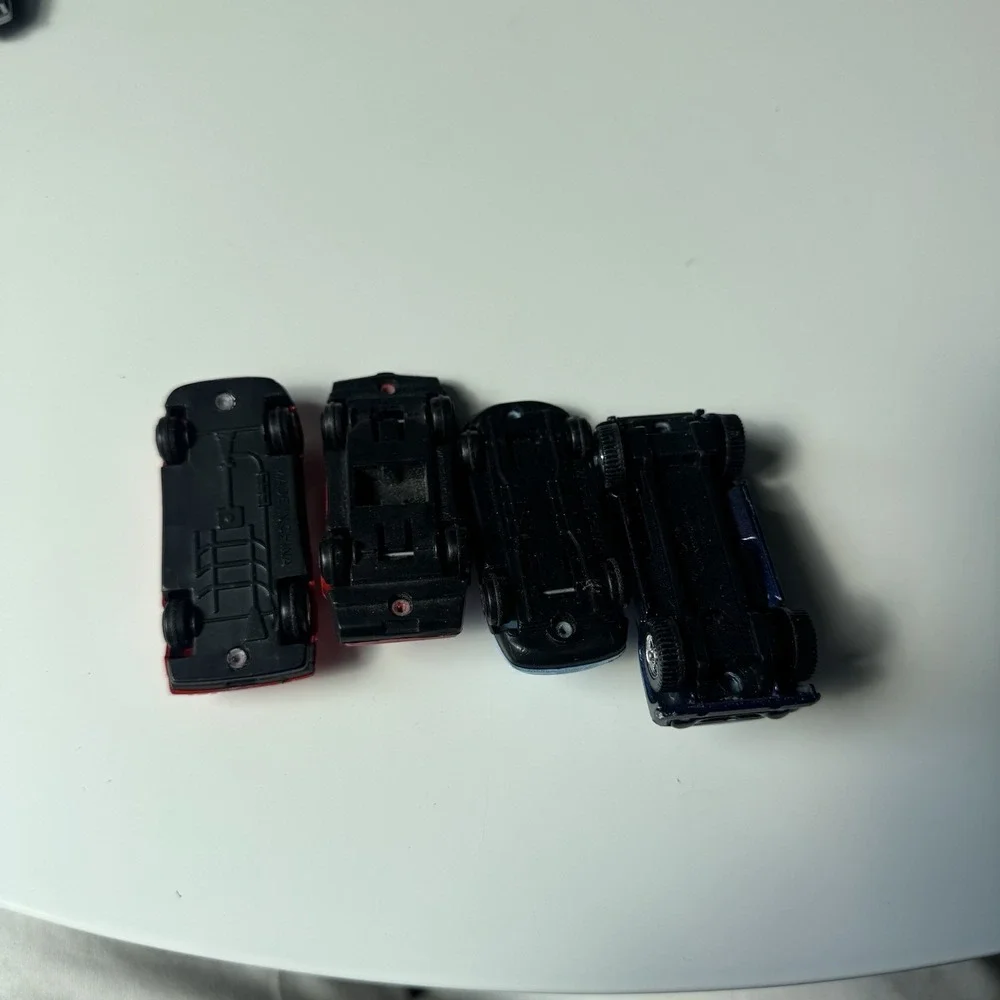 Vintage Die Cast Toy Car Lot of 4 Mixed Cars Pickup Truck Racing Cars Loose